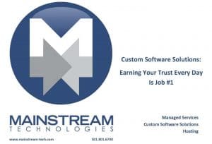 Mainstream Custom Software Solutions - earning your trust