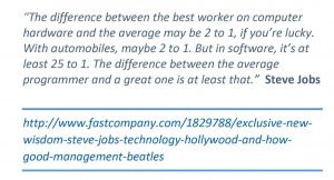 steve jobs quote One Good Developer