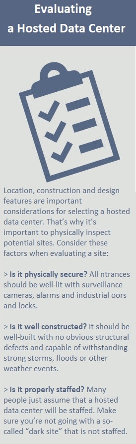 evaluate a hosted data center alternative for onsite data center